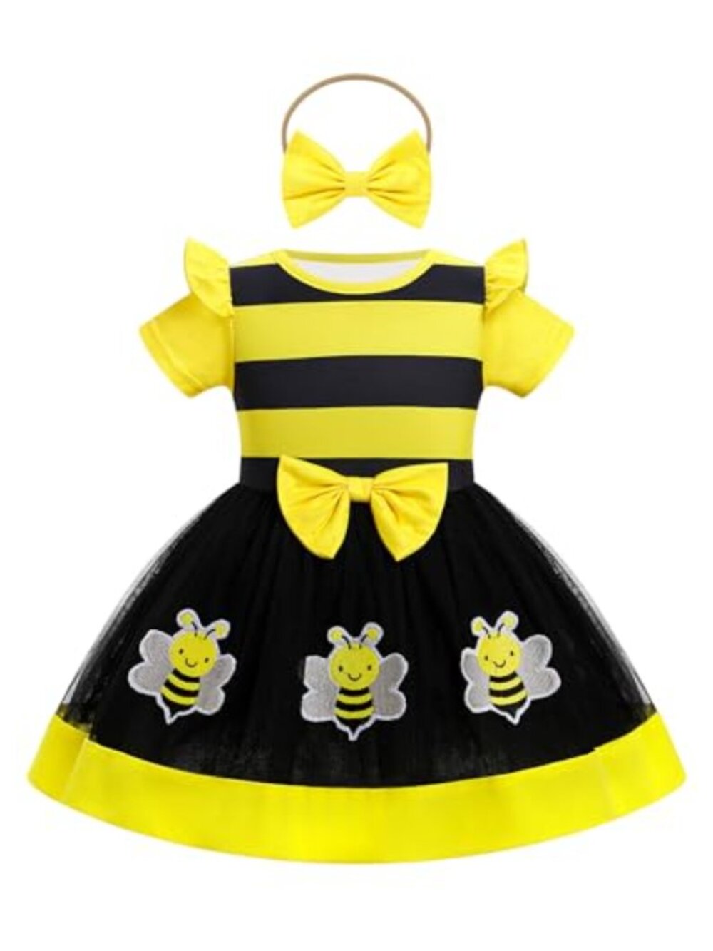 Toddler Girls 1st Birthday Tutu Dress with Headband Cake Smash Outfit
